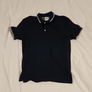 Navy Blue Short Sleeve Shirt By Zara